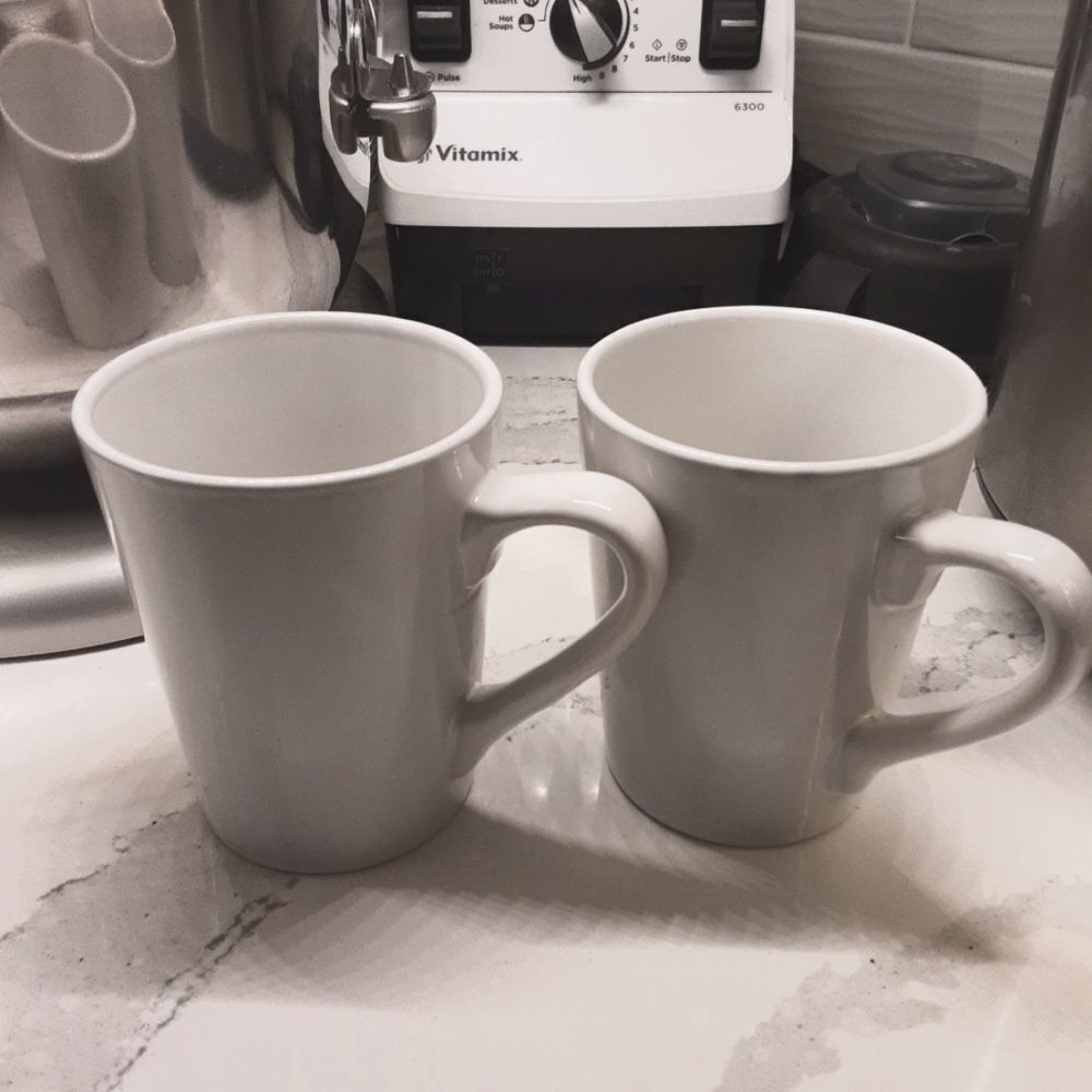 Royal Norfolk Mugs Classic White 14 oz Set of 2 Elegant